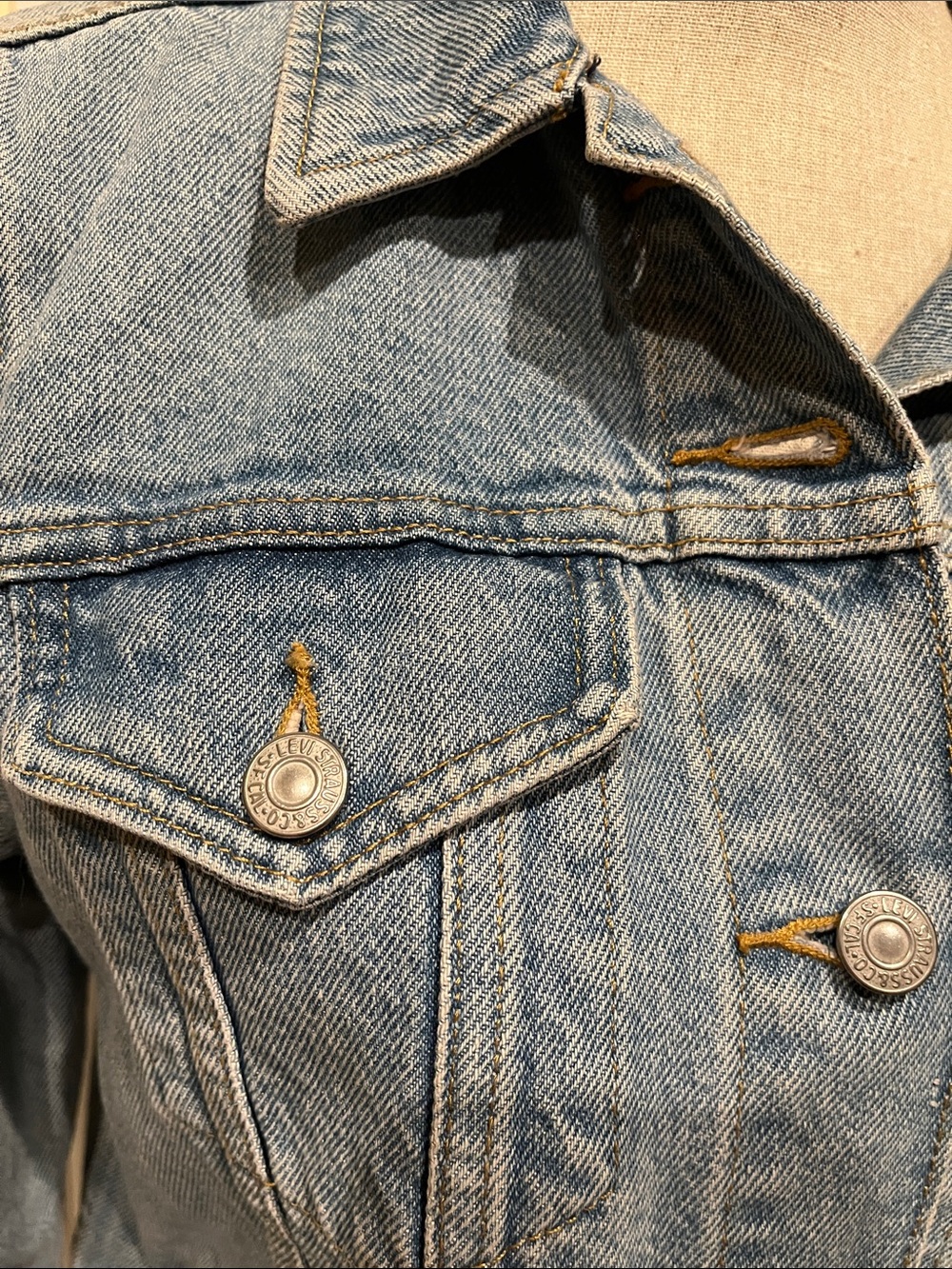 Levi's Light Blue Denim Jacket - Women's Button-Front Trucker - Picture 3 of 5